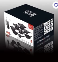 Royal Swiss® - Set Lot 33-delige - Pannenset Inductie - Steengoeden - Afneembare Handgreep - Glazen Deksel - Geschikt Voor Oven - PFAS-vrij + Keukengerei -Tefal Shop 1133x1200