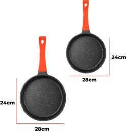 Pannenset - Marmeren Coating - Hapjespan - Kookpan - 14-delig - 2023 Model - Oranje -Tefal Shop 1159x1200