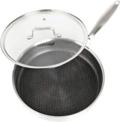 Honingraat Heavy Duty Anti-aanbak Koekenpan - Steelpan - Wok - Met Deksel 30 Cm - Gas - Elektrisch - Inductie - Oven 17 Honingraat Heavy Duty Anti-aanbak Koekenpan - Steelpan - Wok - Met Deksel 30 Cm - Gas - Elektrisch - Inductie - Oven -Tefal Shop 1179x1200