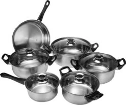 KitchenPrince 12-Delige Pannenset RVS - Pottenset - Kookpannen - Koekenpan - Steelpan - Bakpan - PFAS-Vrij - Pannenset - Pannenset Inductie - Antiaanbaklaag - Koekenpannenset -Tefal Shop 1200x1008 5