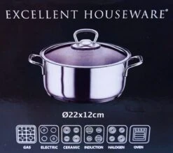 KOOPMAN Roestvrijstalen Pan 4,5 Liter - Met Glazen Deksel -Tefal Shop 1200x1064 1