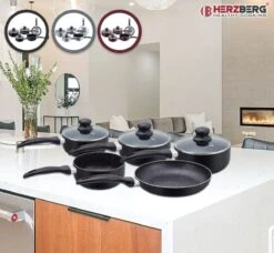 Herzberg HG-5003BK: 8 Pieces Marble Cookware Set - Black -Tefal Shop 1200x1109 2