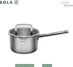 Sola Pannenset Juvia - 4 Delig - Ø 16,16,18,20 Cm - Zilver - RVS - Sandwichbodem -Tefal Shop 1200x1110 2
