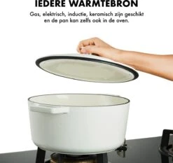 MOA Gietijzeren Braadpan - Inhoud 7,2 Liter - 30CM - Rond - Alle Warmtebronnen - Ook Voor Inductie - Gewicht 7,3 Kg - Wit - C30W -Tefal Shop 1200x1131 2