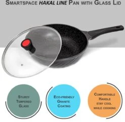 Marble Coating Wokpan Inductie - Met Glazen Deksel - Zwart - 30 Cm 13 Marble Coating Wokpan Inductie - Met Glazen Deksel - Zwart - 30 Cm -Tefal Shop 1200x1169