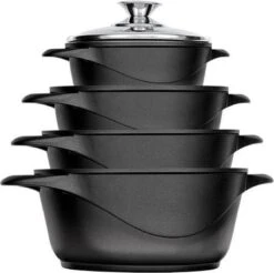 Smile 10 Delige Pannenset - Antiaanbaklaag - Vaatwasser Bestendig - Zwart -Tefal Shop 1200x1195 6