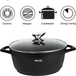 BIKO - Smile Pannen 8 Delige Pannenset - Braadpan - Zwart -Tefal Shop 1200x1197 6