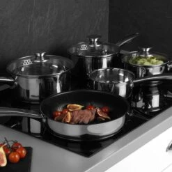 Russell Hobbs Pannenset - Vaatwasserbestendig - 5-delige Set - Alle Warmtebronnen Ook Inductie - Steelpannen Met Deksel En Schenktuit -Tefal Shop 1200x1200 1061