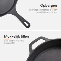 Ocina Gietijzeren Pan – ø30,5cm - Skillet - Koekenpan – Hapjespan – Koekenpan Inductie – Koekenpannenset - Gietijzeren Pan Bbq - Gietijzer -Tefal Shop 1200x1200 122