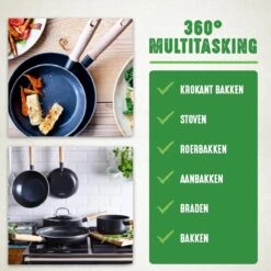 GreenChef Vintage Wokpan 28cm/3.7L - Zwart - Inductie - PFAS-vrij -Tefal Shop 1200x1200 4