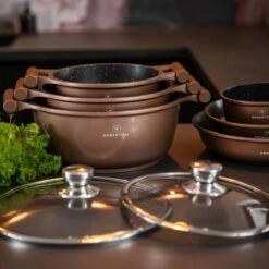 Herenthal Inductie Pannenset- Luxe 10-delige Koekenpannenset - Voor Alle Warmtebronnen - Met Glazen Deksels - Koper 14 Herenthal Inductie Pannenset- Luxe 10-delige Koekenpannenset - Voor Alle Warmtebronnen - Met Glazen Deksels - Koper -Tefal Shop 1200x1200 533