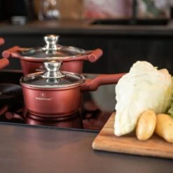 Herenthal Pannenset Inductie - Luxe 10-delige Koekenpan Inductie - Voor Alle Warmtebronnen - Pannen Met Glazen Deksels En Koudgrepen - Burgundy 14 Herenthal Pannenset Inductie - Luxe 10-delige Koekenpan Inductie - Voor Alle Warmtebronnen - Pannen Met Glazen Deksels En Koudgrepen - Burgundy -Tefal Shop 1200x1200 601