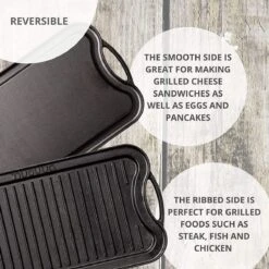 Nuovva Dubbelzijdig Gietijzeren Grillplaat - 50cm X 26cm -Tefal Shop 1200x1200 698