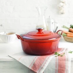 Le Creuset Braadpan Faitout Tradition Kersenrood - ø 24 Cm / 3 Liter -Tefal Shop 1200x1200 780