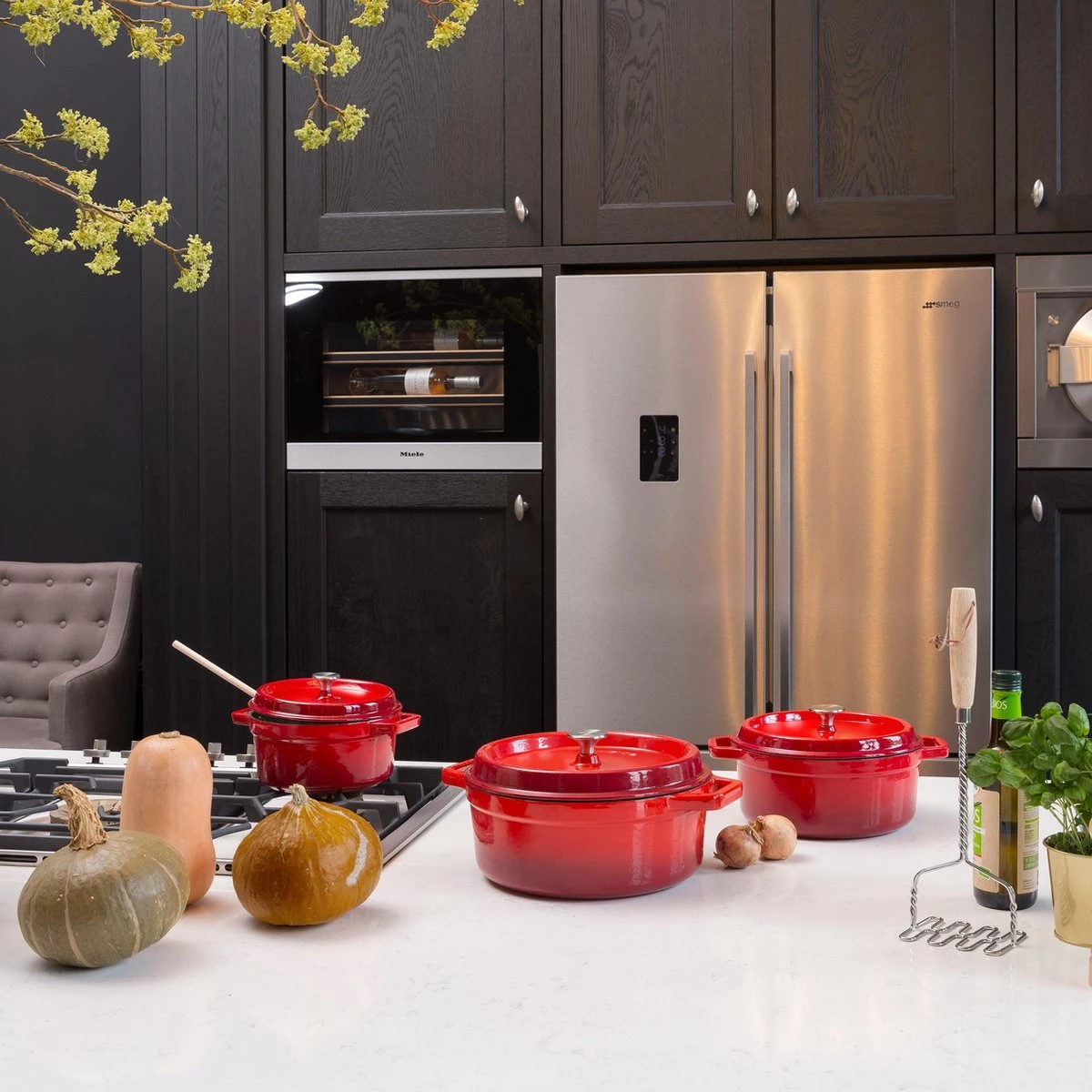 Sola Braadpan Gietijzer - Ø 20 Cm - Oranje/Rood - Gietijzer - Extra Zware Bodem 3 Sola Braadpan Gietijzer - Ø 20 Cm - Oranje/Rood - Gietijzer - Extra Zware Bodem - Afbeelding 3