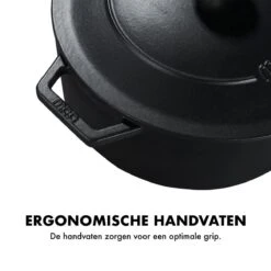 MOA Gietijzeren Braadpan - Inhoud 5,7 Liter - 26CM - Rond - Alle Warmtebronnen - Ook Voor Inductie - Gewicht 5,8 Kg - Zwart - C26B -Tefal Shop 1200x1200 820