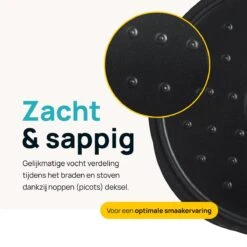 MOA Gietijzeren Braadpan - Inhoud 4,75 Liter - 26CM - Rond - Alle Warmtebronnen - Ook Voor Inductie - Gewicht 5,8 Kg - Zwart - MOAMC26B -Tefal Shop 1200x1200 912