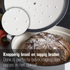 Daumonet Carême Blanc Gietijzeren Braadpan - Sudderpan Wit - Rond - Ø 26 Cm - 4,4 Liter - 100% PFAS & PFOA Vrij - Emaille - Geschikt Voor Alle Warmtebronnen - Elektrisch - Gas - Halogeen - Inductie - Keramisch - Vaatwasserbestendig -Tefal Shop 1200x1200 934