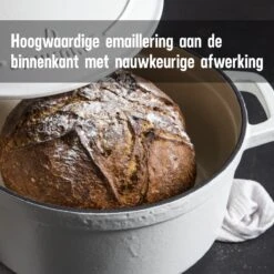 Daumonet Carême Blanc Gietijzeren Braadpan - Sudderpan Wit - Rond - Ø 26 Cm - 4,4 Liter - 100% PFAS & PFOA Vrij - Emaille - Geschikt Voor Alle Warmtebronnen - Elektrisch - Gas - Halogeen - Inductie - Keramisch - Vaatwasserbestendig -Tefal Shop 1200x1200 940