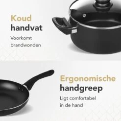 Rochester 18-delige Pannenset Met Deksels - Kookpotten - Koekenpannen Steelpannen - Aluminium - Zwart 20 Rochester 18-delige Pannenset Met Deksels - Kookpotten - Koekenpannen Steelpannen - Aluminium - Zwart -Tefal Shop 1200x1200 998