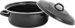 Lite-Body - Emaille - Magnus Braadpan 24cm/2,5l Met Deksel - Zwart - Inductie 5 Lite-Body - Emaille - Magnus Braadpan 24cm/2,5l Met Deksel - Zwart - Inductie -Tefal Shop 1200x452 4