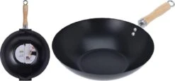 Excellent Houseware Wok Ø30cm Non Stick Zwart Houten Handvat 30 Cm - Pan - Koken - Eten - Keuken -Tefal Shop 1200x560 1