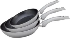 Herzberg HG-FP3: 3-Delige Koekenpan Van Gesmeed Aluminium 20/24/28 - ZILVER -Tefal Shop 1200x645