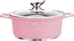 Swiss Pro+ | Set 14 Delige Pannenset | Inductie - Pannensets - Glazen Deksel - Met Afneembare Handgreep - Marmeren Interieur -PFAS-vrij | Pink -Tefal Shop 1200x665 5