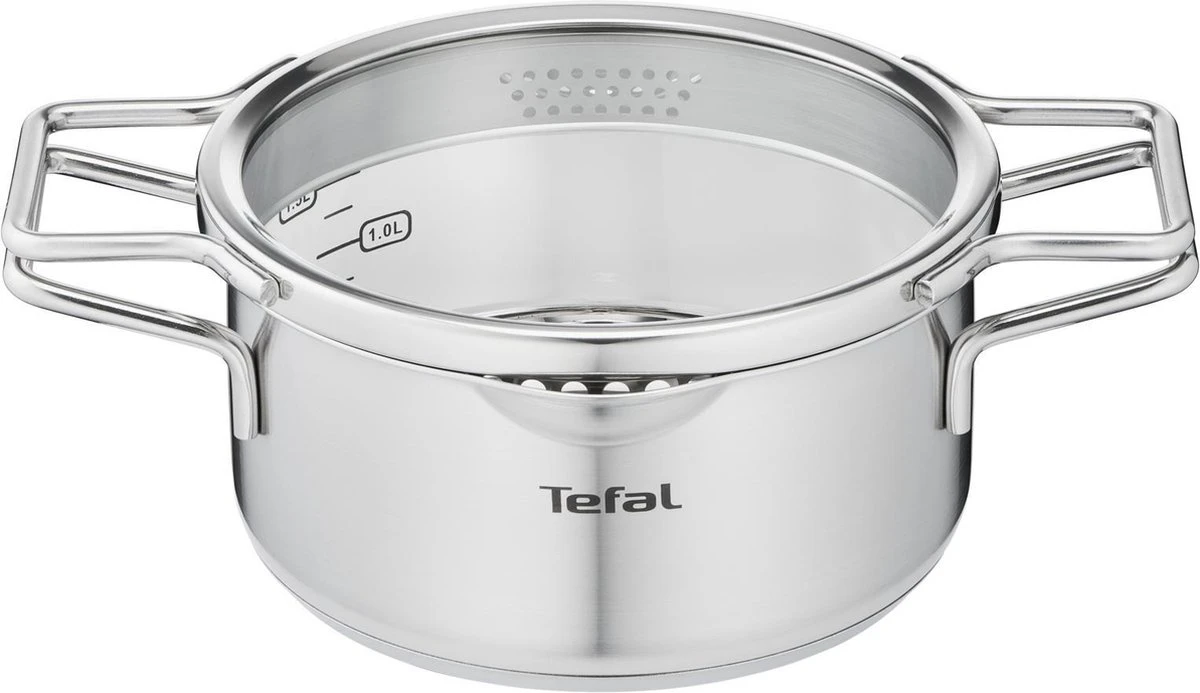 Tefal Nordica Pannenset 4 Delig - Steelpan Ø16 Cm & Kookpan Ø 18 + Ø 20 + Ø 24 Cm 5 Tefal Nordica Pannenset 4 Delig - Steelpan Ø16 Cm & Kookpan Ø 18 + Ø 20 + Ø 24 Cm - Afbeelding 5