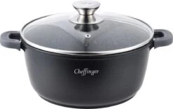Cheffinger Kookpan/Diepe Pan Met Deksel - 20cm - 2,5L