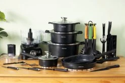 Swiss Pro+ - SWP41D22 - Pannenset 41 Delig - Foodprocessor - Messenblok 8 Delig - Kookgerei Set Met Houder 7 Delig - Starters Pakket - 2022 Serie - Limited Edition -uitzet -Tefal Shop 1200x799 98