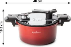 Rosmarino - Snelkookpan Met Glazen Deksel - Zwart - Ø24cm - 5 Liter - 100% PFAS & PFOA Vrij - Aluminium - Pressure Cooker - Non-stick Minerale Coating - Ergonomische Handgrepen - Geschikt Voor Alle Warmtebronnen -Tefal Shop 1200x800 158