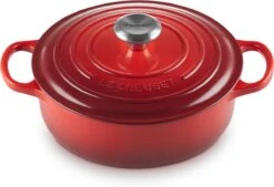 Le Creuset - Gietijzeren - Lage Braadpan - 24cm - Kersenrood -Tefal Shop 1200x821 6