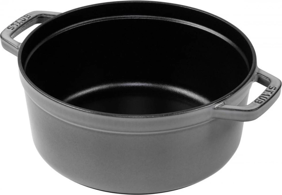 Staub Cocotte - Rond - 24 Cm - Grafietgrijs 2 Staub Cocotte - Rond - 24 Cm - Grafietgrijs - Afbeelding 2