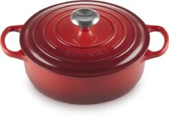 Le Creuset - Gietijzeren - Lage Braadpan - 24cm - Kersenrood -Tefal Shop 1200x843 2