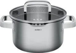 Sola Pannenset Juvia - 4 Delig - Ø 16,16,18,20 Cm - Zilver - RVS - Sandwichbodem -Tefal Shop 1200x844 3