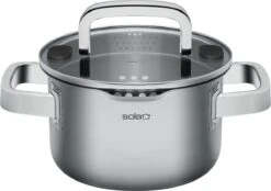 Sola Pannenset Juvia - 4 Delig - Ø 16,16,18,20 Cm - Zilver - RVS - Sandwichbodem -Tefal Shop 1200x845