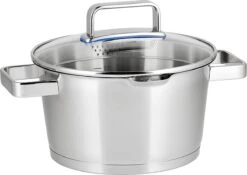 Sola Pannenset Diamond - 4 Delig - Ø 16,16,18,20 Cm - Zilver - RVS - Sandwichbodem -Tefal Shop 1200x851 3