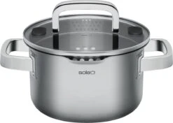 Sola Pannenset Juvia - 4 Delig - Ø 16,16,18,20 Cm - Zilver - RVS - Sandwichbodem -Tefal Shop 1200x854