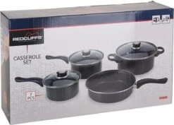 Redcliffs 4-delige Pannenset - Met 3 Glazen Deksels - Anti-Aanbaklaag - Camping/ Kamperen - Steelpannen, Hapjespan, Kookpan -Tefal Shop 1200x858 3
