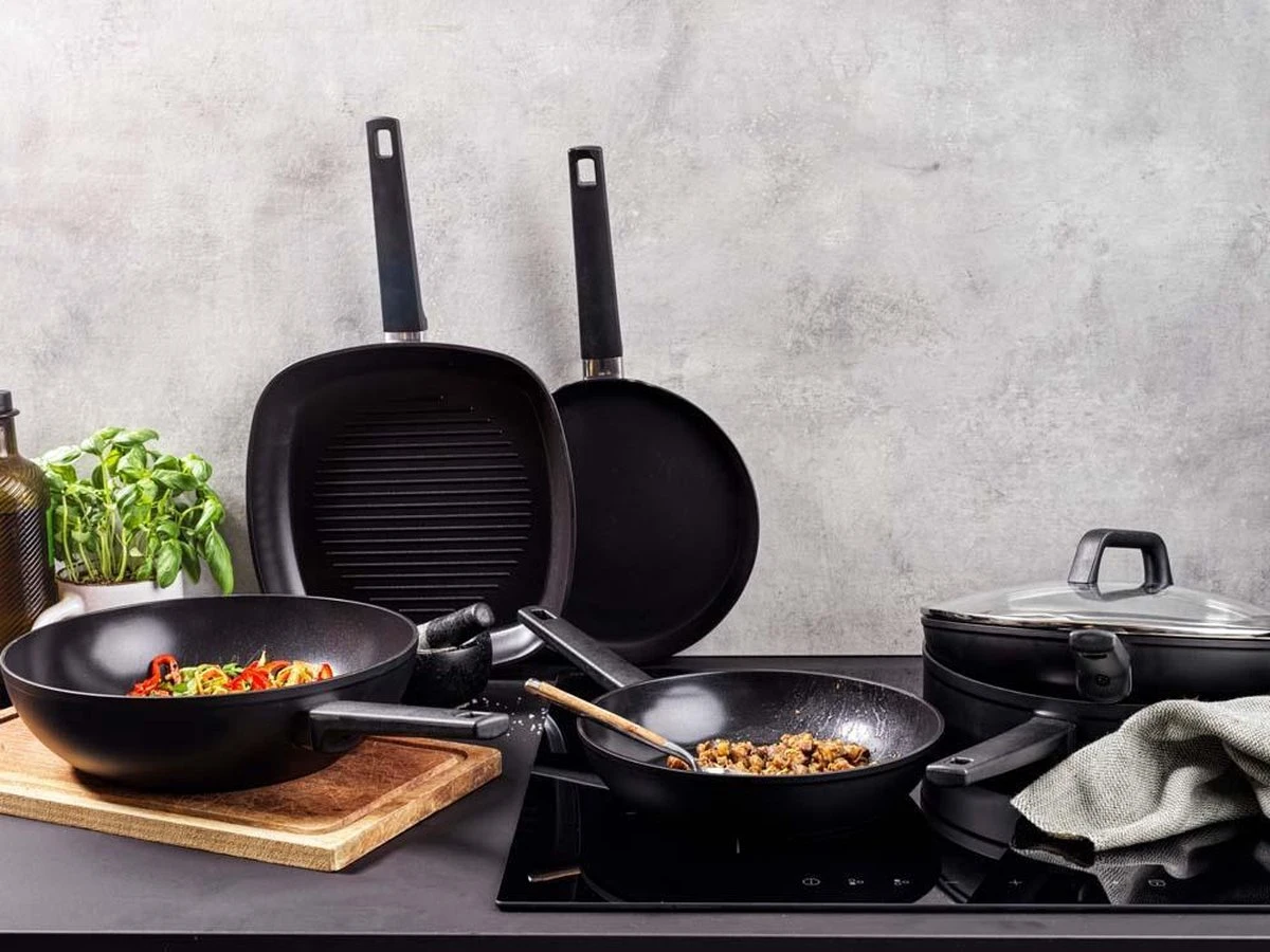 Gero Erik Koekenpan Ø 28cm - Aluminium - Inductie - PFAS-vrij 3 Gero Erik Koekenpan Ø 28cm - Aluminium - Inductie - PFAS-vrij - Afbeelding 3