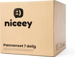Niceey Pannenset - Voor Alle Warmtebronnen - Pannenset Inductie - Pannensets - 7 Delig -Tefal Shop 1200x919