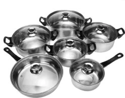 KitchenPrince 12-Delige Pannenset RVS - Pottenset - Kookpannen - Koekenpan - Steelpan - Bakpan - PFAS-Vrij - Pannenset - Pannenset Inductie - Antiaanbaklaag - Koekenpannenset -Tefal Shop 1200x946 5