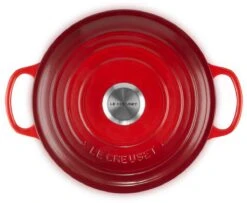 Le Creuset - Gietijzeren - Lage Braadpan - 24cm - Kersenrood -Tefal Shop 1200x988 1