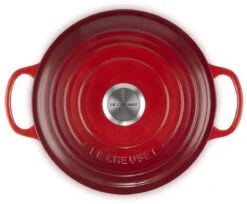 Le Creuset - Gietijzeren - Lage Braadpan - 24cm - Kersenrood -Tefal Shop 1200x989 1