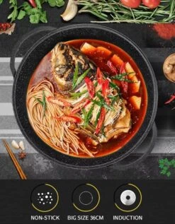 Cheffinger | Luxe Wokpan Met Deksel | 36CM | Alle Warmtebronnen | Oriental -Tefal Shop 935x1200