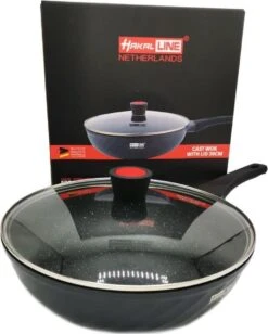 Marble Coating Wokpan Inductie - Met Glazen Deksel - Zwart - 30 Cm 14 Marble Coating Wokpan Inductie - Met Glazen Deksel - Zwart - 30 Cm -Tefal Shop 961x1200